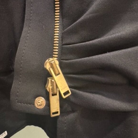 Gucci Tailored Double-Zip Jacket — Black, Gold Hardware, Made in Italy (Size 44) - Picture 7 of 13